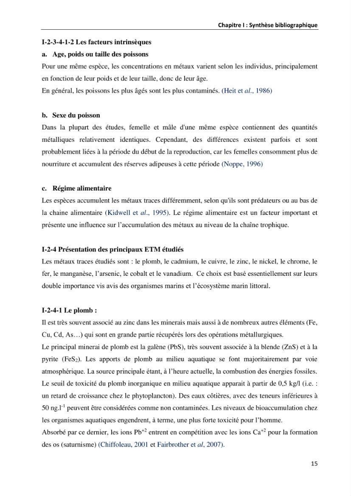 les métaux traces dans les sédiment marins et les espèces démersales de la côte algérienne contribution à l\'évaluation du risque écologique