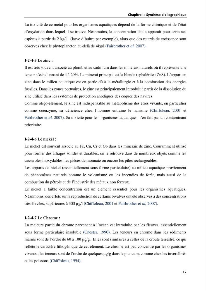 les métaux traces dans les sédiment marins et les espèces démersales de la côte algérienne contribution à l\'évaluation du risque écologique