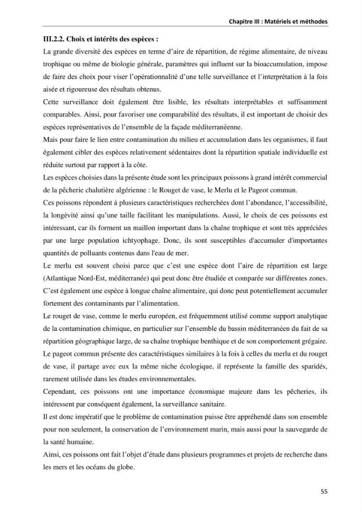 les métaux traces dans les sédiment marins et les espèces démersales de la côte algérienne contribution à l\'évaluation du risque écologique