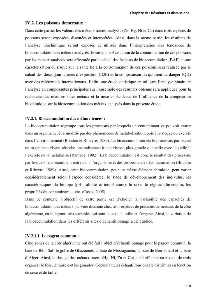 les métaux traces dans les sédiment marins et les espèces démersales de la côte algérienne contribution à l\'évaluation du risque écologique