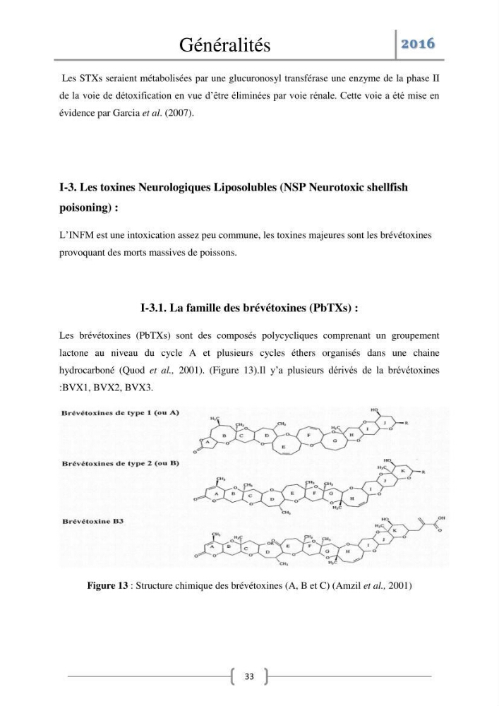 Recherche des toxines diarrhéiques et paralysantes dans la mule Myytilus galloprovincialis du marché: