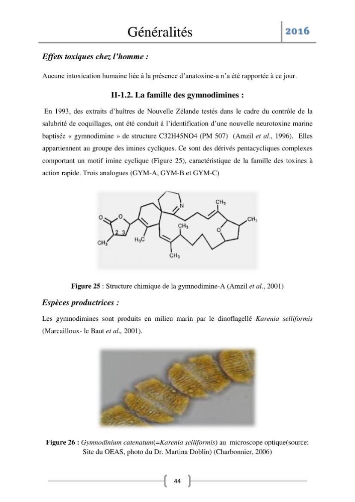 Recherche des toxines diarrhéiques et paralysantes dans la mule Myytilus galloprovincialis du marché: