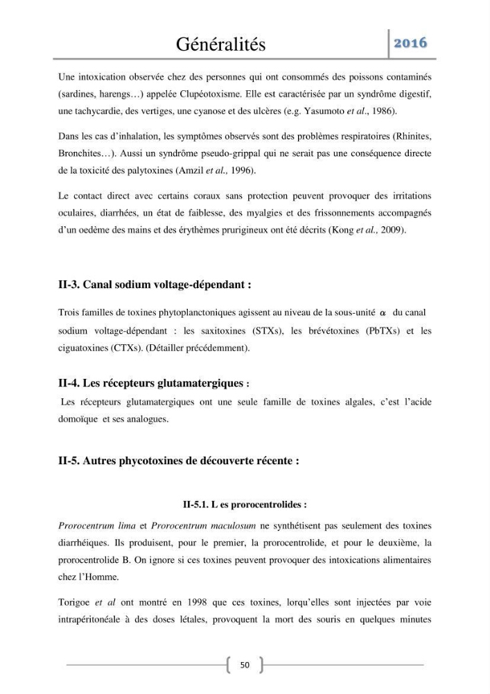 Recherche des toxines diarrhéiques et paralysantes dans la mule Myytilus galloprovincialis du marché: