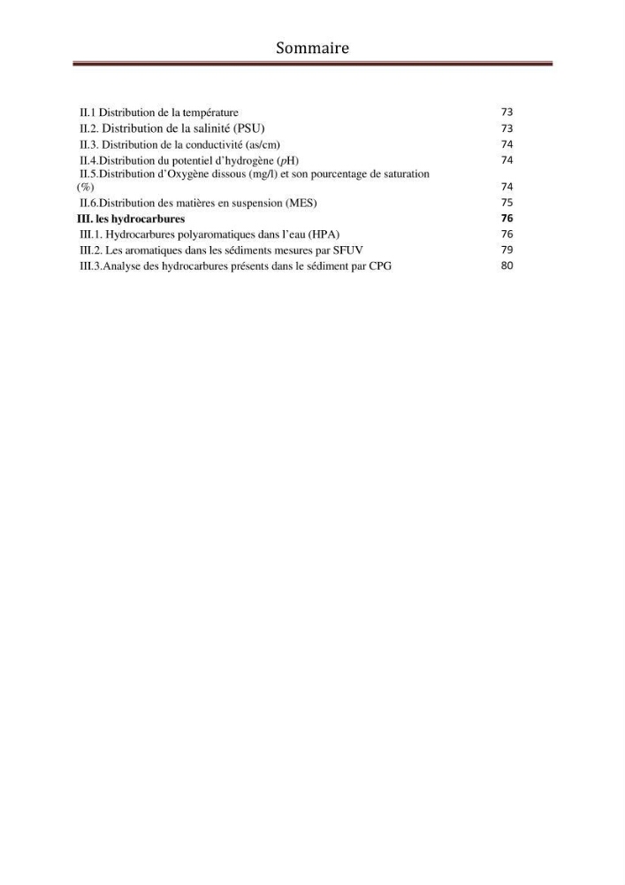 Impact de la pollution marine par les hydrocarbures sur la qualité de l\'eau et des sédiments de la baie d\'Alger