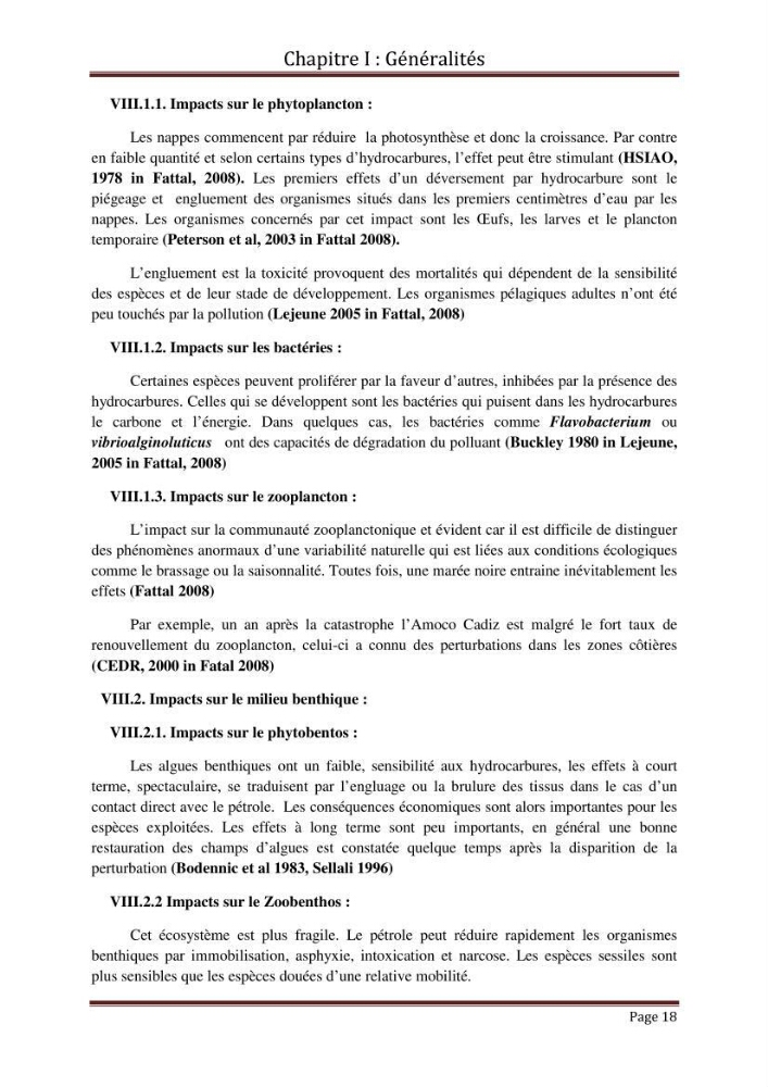 Impact de la pollution marine par les hydrocarbures sur la qualité de l\'eau et des sédiments de la baie d\'Alger