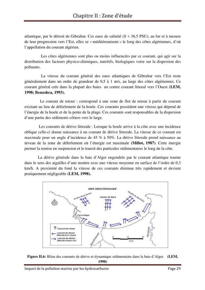 Impact de la pollution marine par les hydrocarbures sur la qualité de l\'eau et des sédiments de la baie d\'Alger