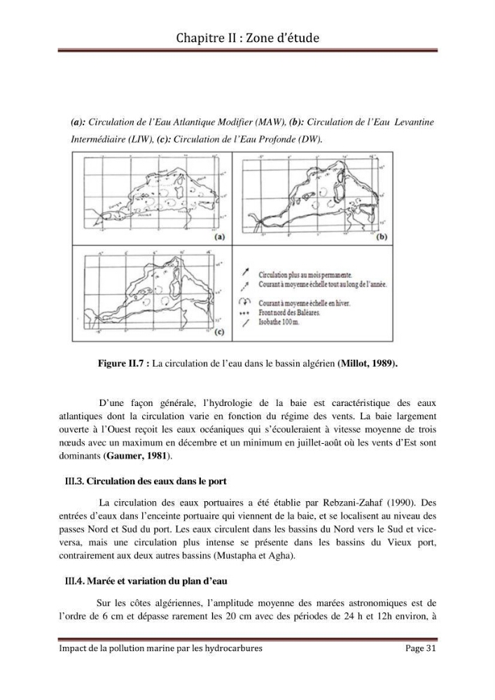 Impact de la pollution marine par les hydrocarbures sur la qualité de l\'eau et des sédiments de la baie d\'Alger