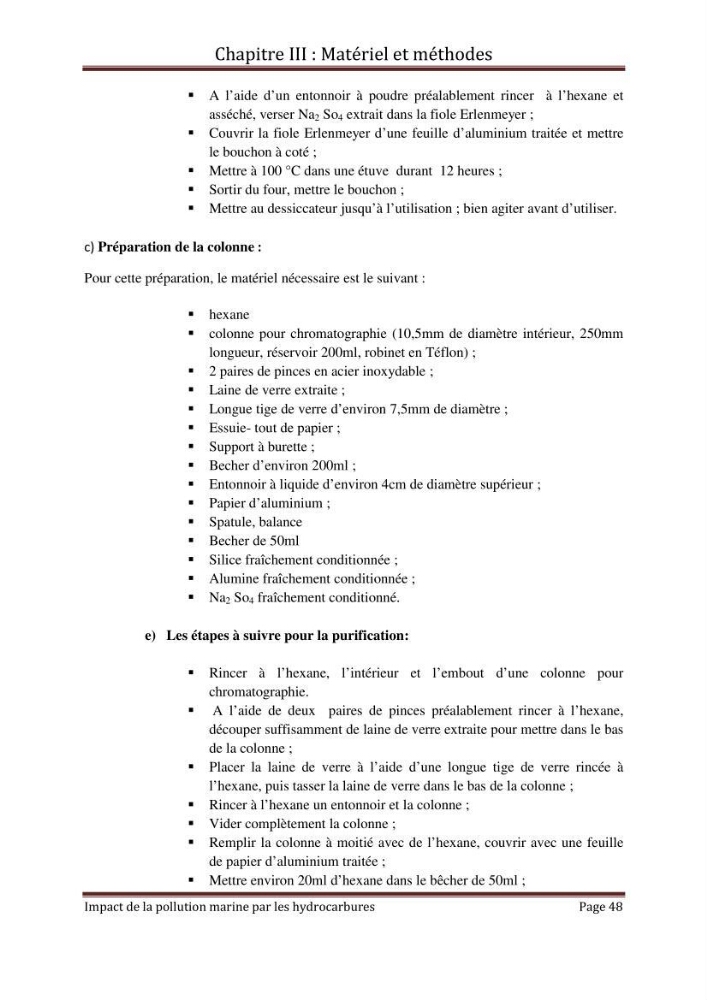 Impact de la pollution marine par les hydrocarbures sur la qualité de l\'eau et des sédiments de la baie d\'Alger