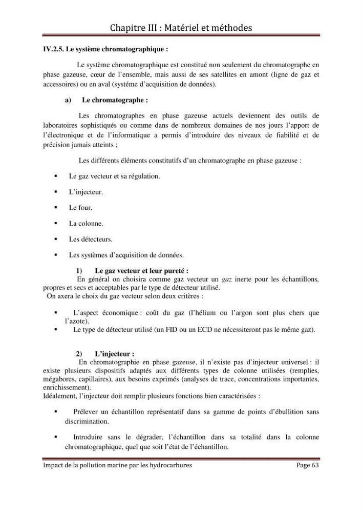 Impact de la pollution marine par les hydrocarbures sur la qualité de l\'eau et des sédiments de la baie d\'Alger
