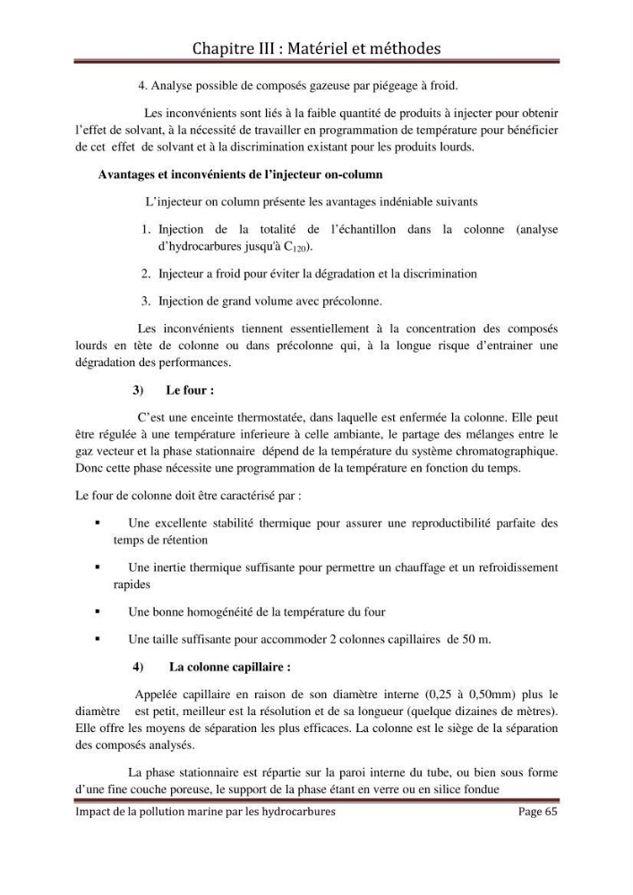 Impact de la pollution marine par les hydrocarbures sur la qualité de l\'eau et des sédiments de la baie d\'Alger