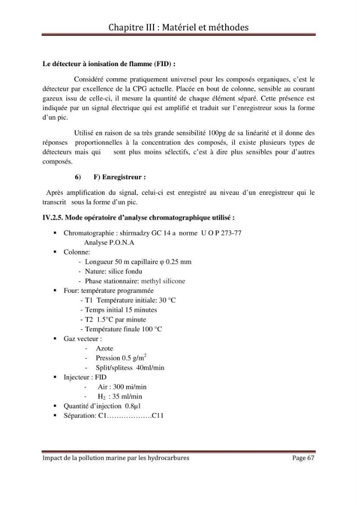 Impact de la pollution marine par les hydrocarbures sur la qualité de l\'eau et des sédiments de la baie d\'Alger