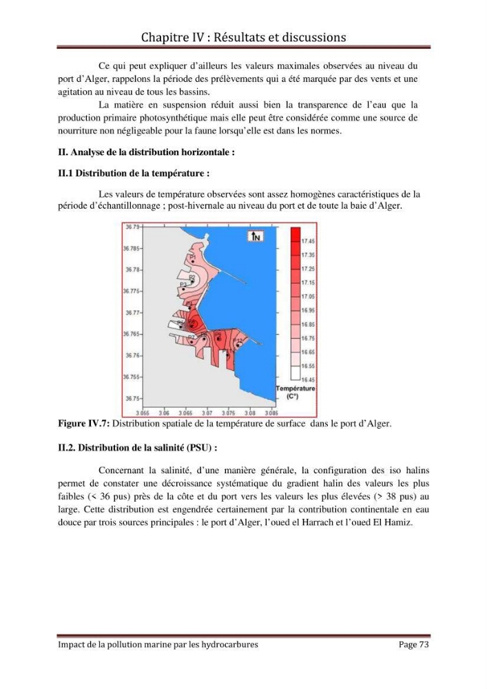 Impact de la pollution marine par les hydrocarbures sur la qualité de l\'eau et des sédiments de la baie d\'Alger