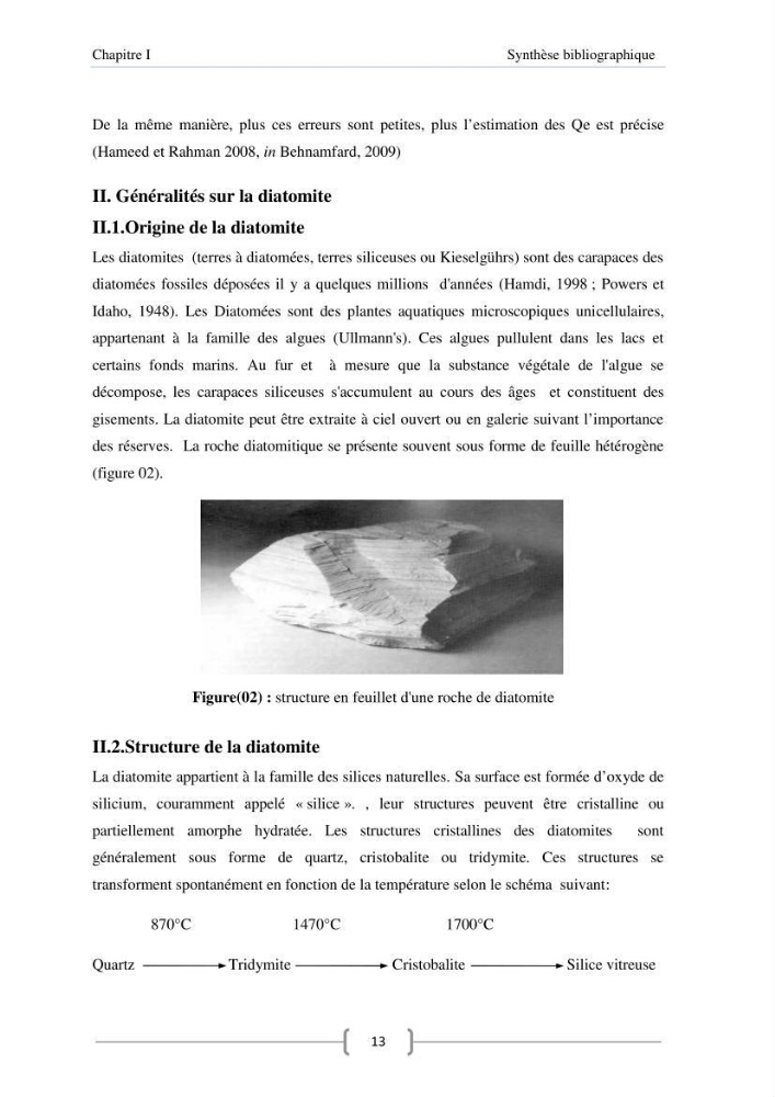 Modélisation des cinétique et des isothermes d\'adsorption de l\'orange II sur des composites à base de diatomite