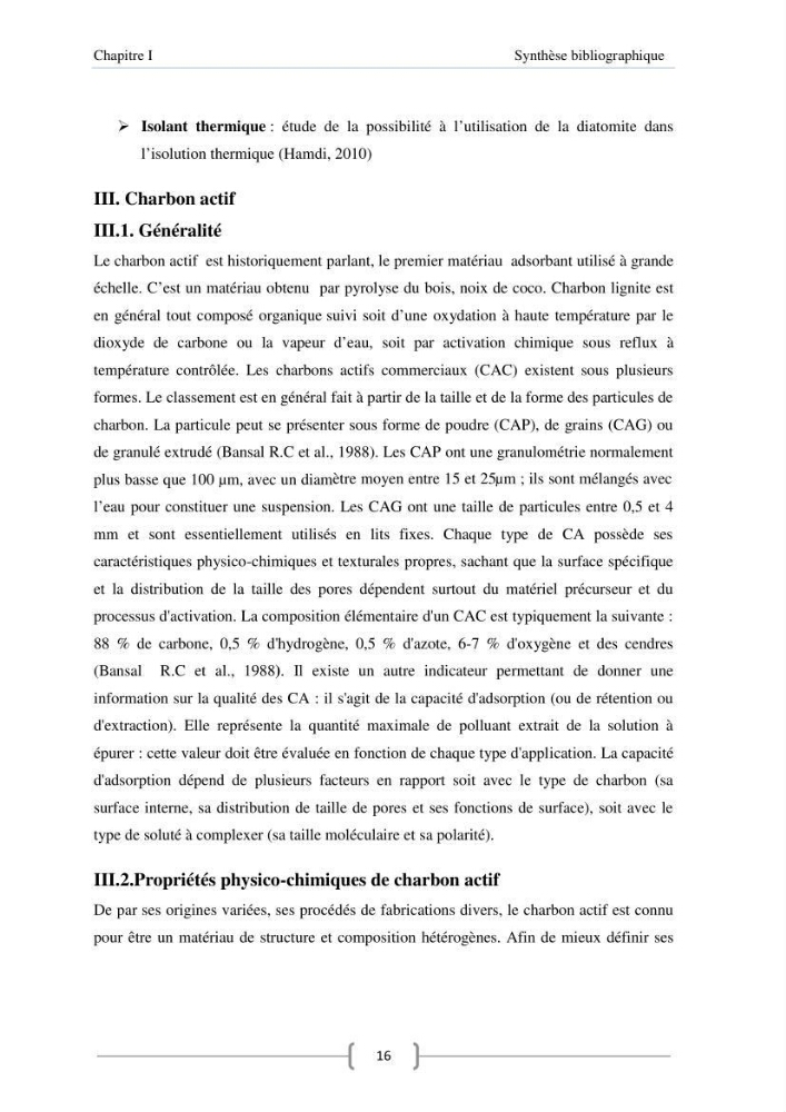 Modélisation des cinétique et des isothermes d\'adsorption de l\'orange II sur des composites à base de diatomite