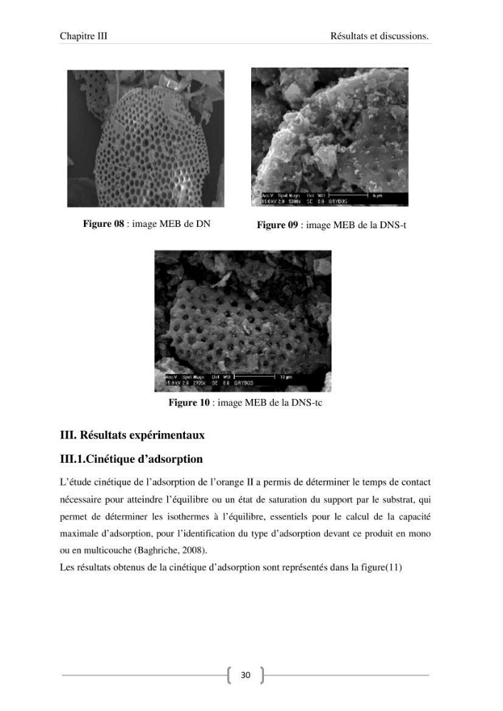 Modélisation des cinétique et des isothermes d\'adsorption de l\'orange II sur des composites à base de diatomite