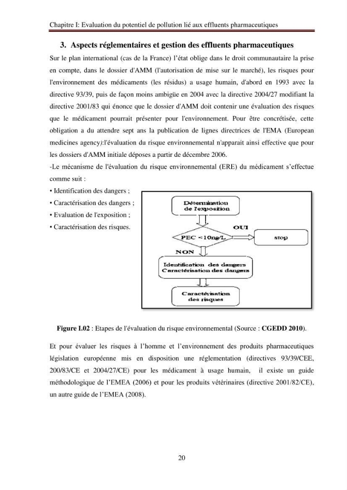 Evaluation du potentiel de pollution lié aux effluents pharmaceutiques en zone littorale