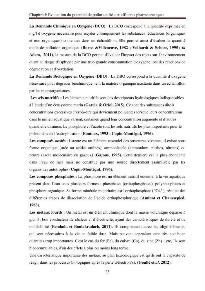 Evaluation du potentiel de pollution lié aux effluents pharmaceutiques en zone littorale