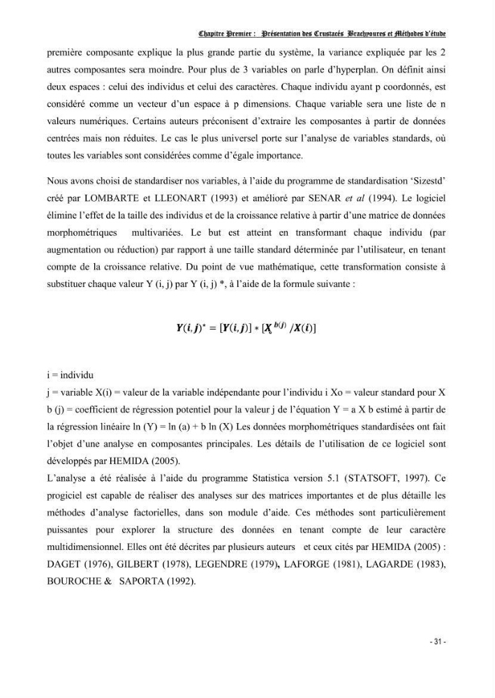 Contribution à l\'étude des crustacés brachyoures dans la région d\'Alger