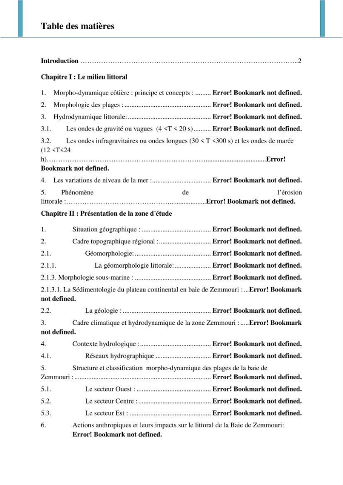 Processus mis en jeu dans l\'évolution morpho-dynamique de la baie de Zemmouri: modelisation et observation hydrodynamiques et sédimentaires