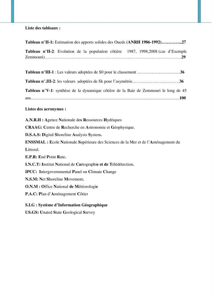 Processus mis en jeu dans l\'évolution morpho-dynamique de la baie de Zemmouri: modelisation et observation hydrodynamiques et sédimentaires