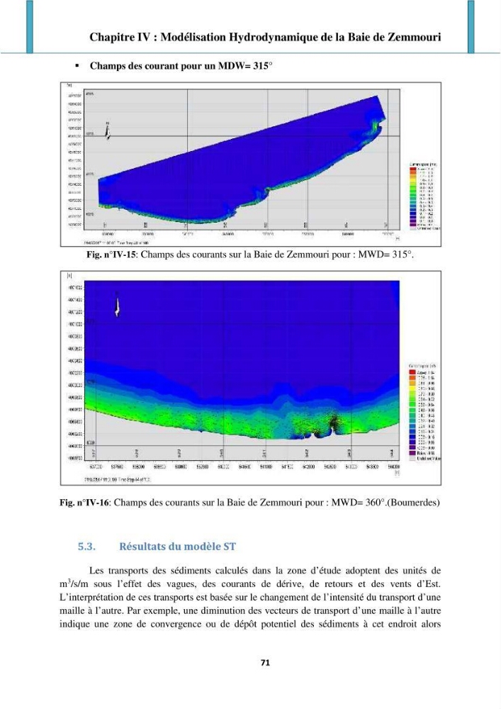 Processus mis en jeu dans l\'évolution morpho-dynamique de la baie de Zemmouri: modelisation et observation hydrodynamiques et sédimentaires