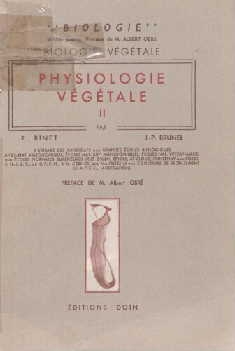 Physiologie végétale (tome 2) Physiologie végétale (tome 2)