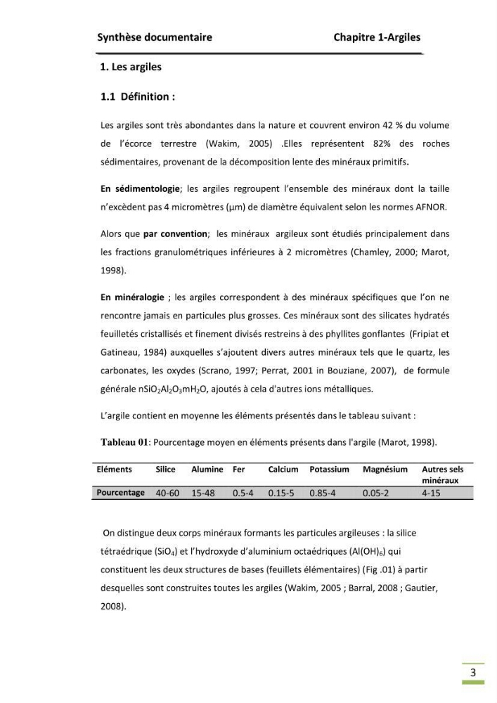 Etude de la thermodynamiaque de la rétention du cadium en milieu aqueux sur une argile brute Algérienne