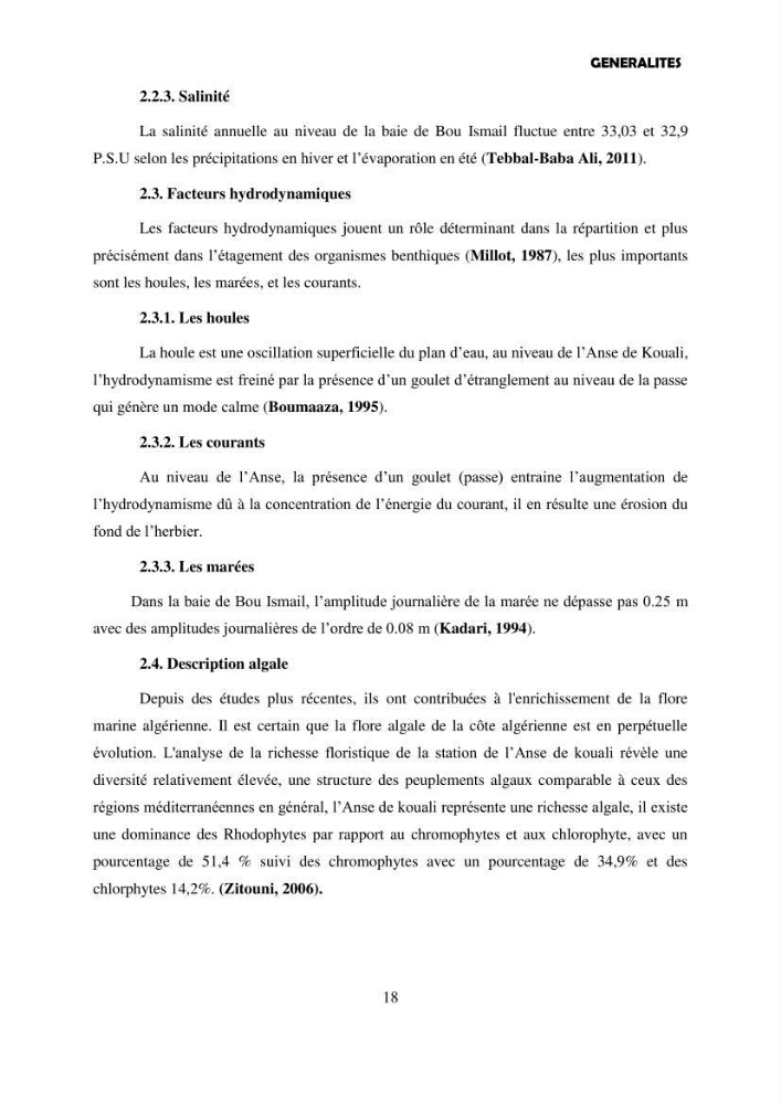 Composition biochimique de quelques espèces d\'algues marines aux possibilités alimentaires: