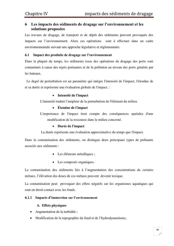 Caractérisation environnementale, réglementation et comportement des sédiments de dragage