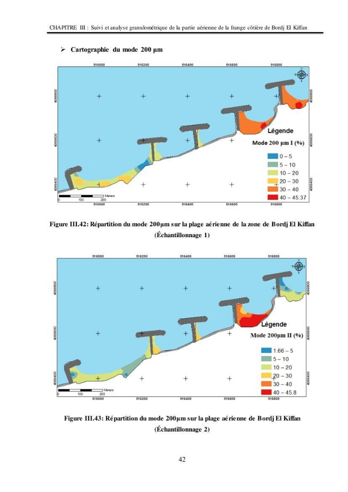 Impacts de l\'implantation des ouvrages de protection sur frange côtière de Bordj El Kiiffan
