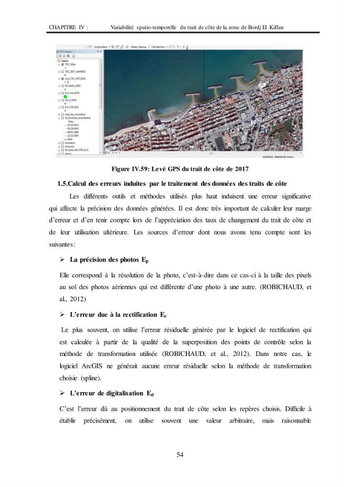 Impacts de l\'implantation des ouvrages de protection sur frange côtière de Bordj El Kiiffan