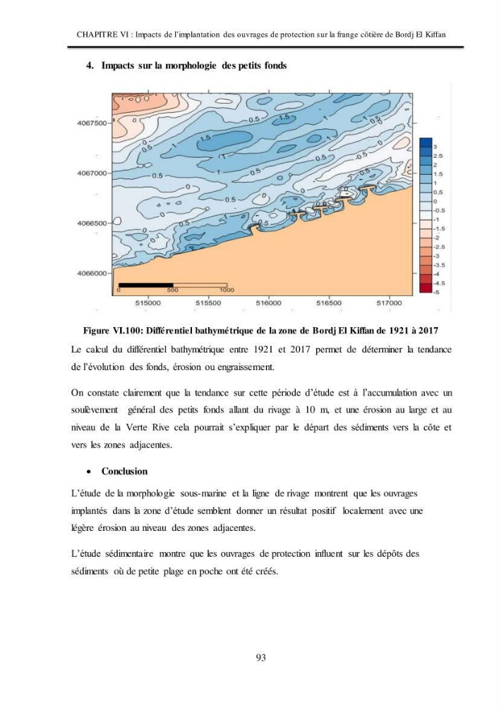 Impacts de l\'implantation des ouvrages de protection sur frange côtière de Bordj El Kiiffan