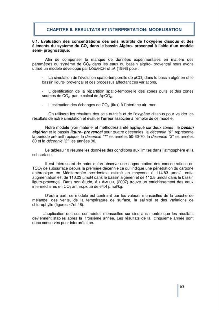 Etude du cycle biogéochimique du carbone dans le bassin algéro-provençal