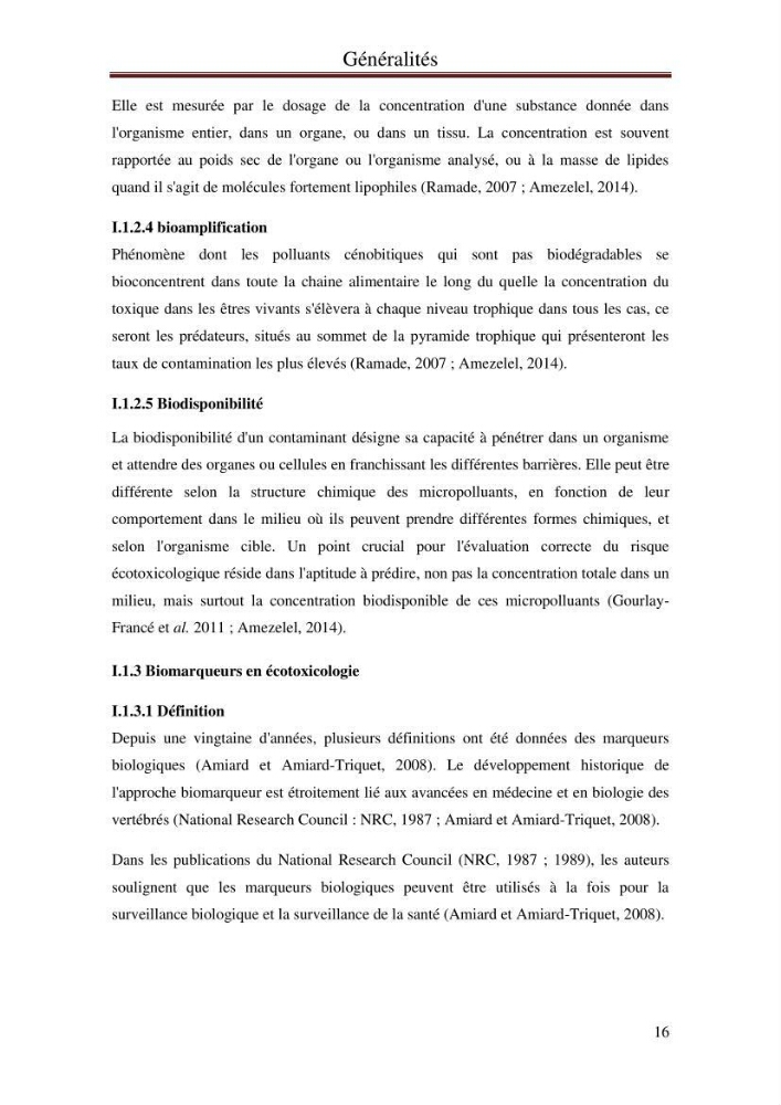 Mise en place d\'indicateurs écotoxicologiques pour la surveillance et l\'évaluation de la pollution marine (indice hépatique et gonadique des poissons)