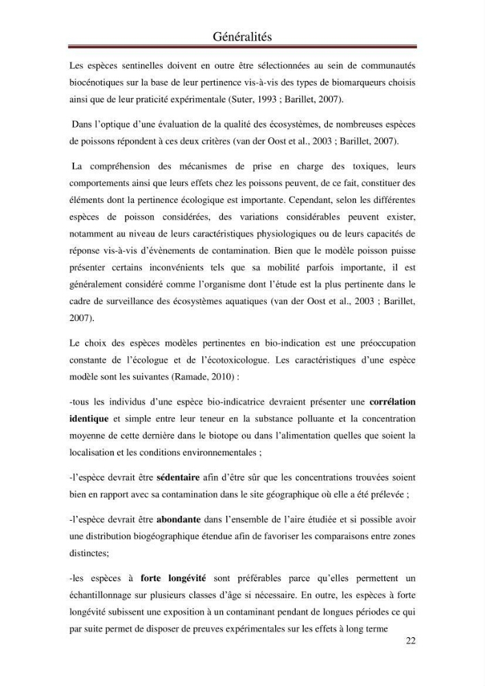 Mise en place d\'indicateurs écotoxicologiques pour la surveillance et l\'évaluation de la pollution marine (indice hépatique et gonadique des poissons)
