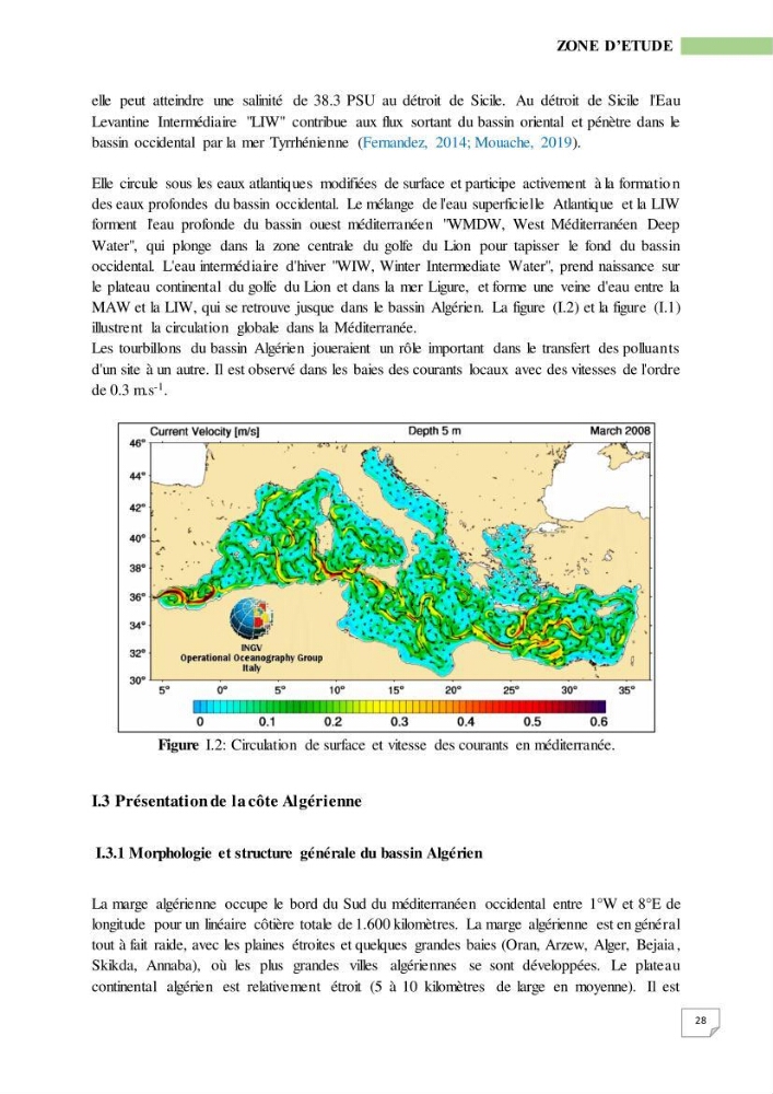 Simulation de la qualité de l’eau de la zone côtière oranaise par modélisation numérique et combinaison de données multi-sources satellitales
