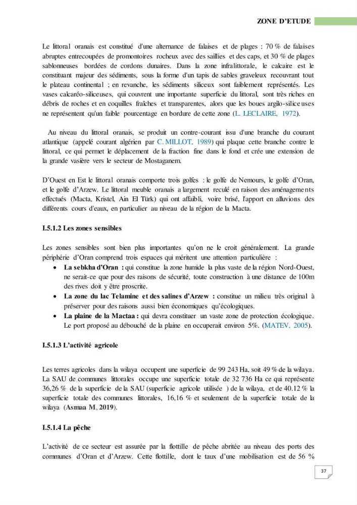 Simulation de la qualité de l’eau de la zone côtière oranaise par modélisation numérique et combinaison de données multi-sources satellitales