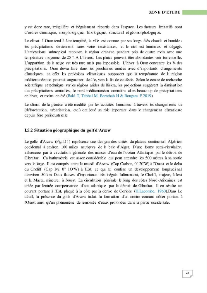 Simulation de la qualité de l’eau de la zone côtière oranaise par modélisation numérique et combinaison de données multi-sources satellitales