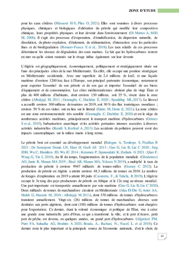Simulation de la qualité de l’eau de la zone côtière oranaise par modélisation numérique et combinaison de données multi-sources satellitales