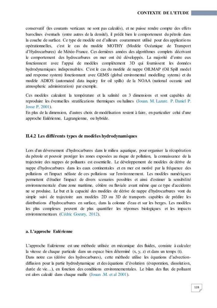 Simulation de la qualité de l’eau de la zone côtière oranaise par modélisation numérique et combinaison de données multi-sources satellitales