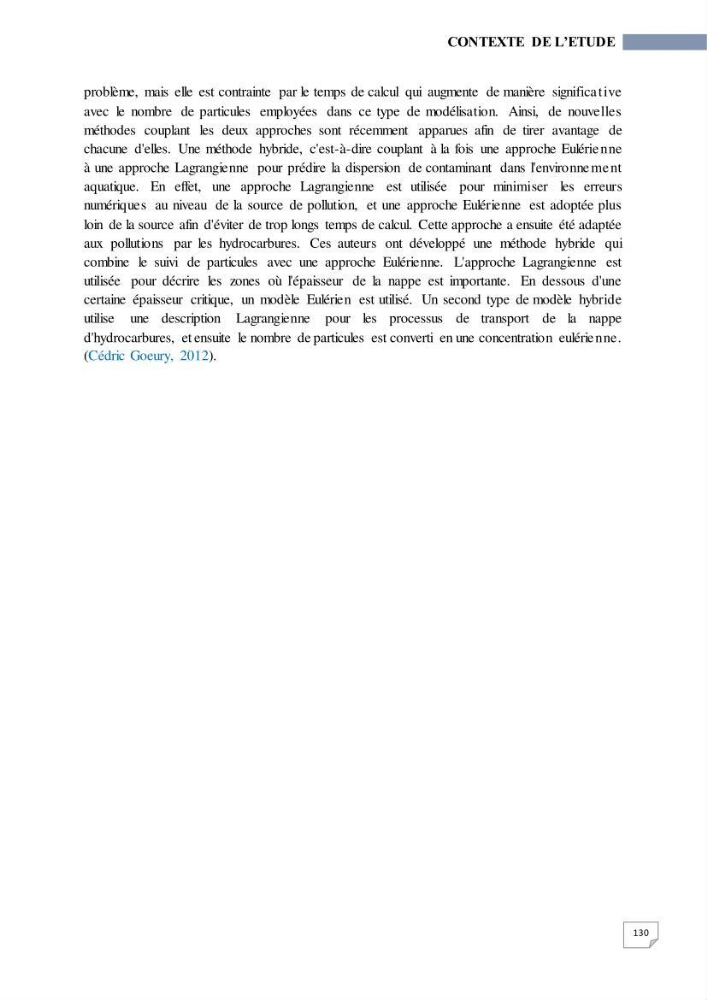 Simulation de la qualité de l’eau de la zone côtière oranaise par modélisation numérique et combinaison de données multi-sources satellitales