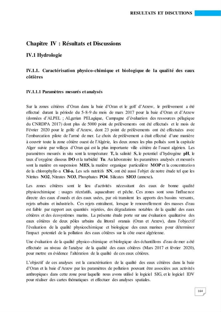 Simulation de la qualité de l’eau de la zone côtière oranaise par modélisation numérique et combinaison de données multi-sources satellitales