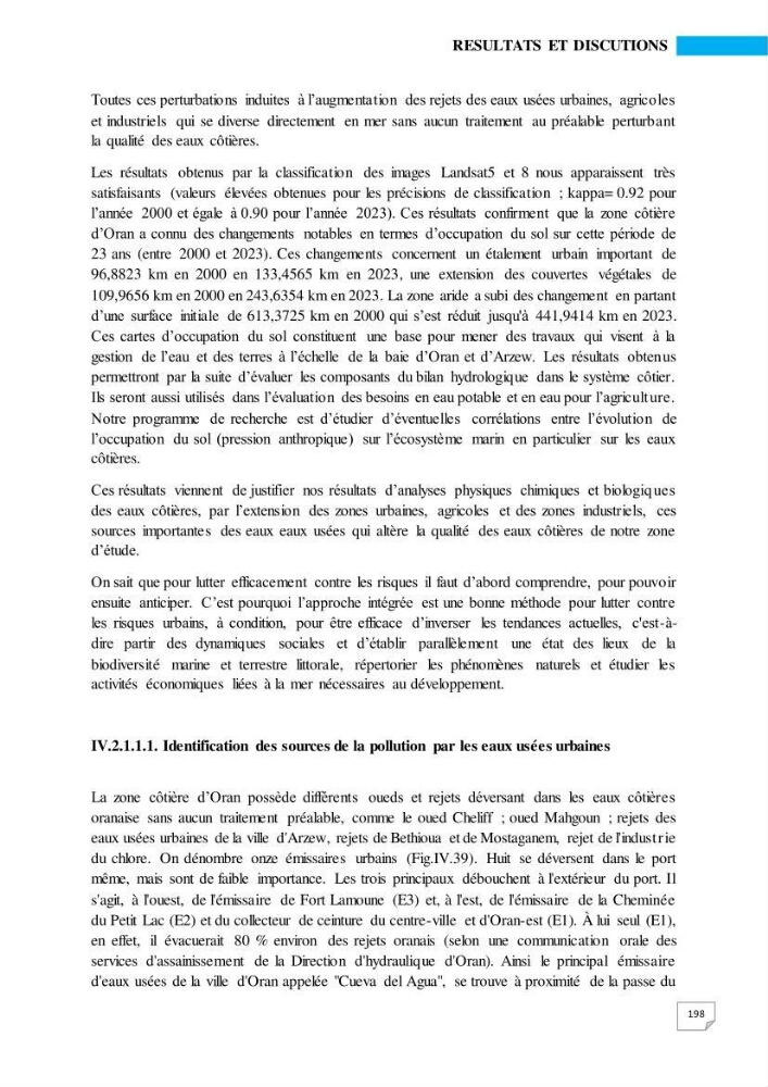 Simulation de la qualité de l’eau de la zone côtière oranaise par modélisation numérique et combinaison de données multi-sources satellitales