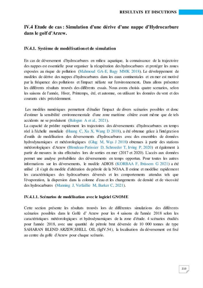 Simulation de la qualité de l’eau de la zone côtière oranaise par modélisation numérique et combinaison de données multi-sources satellitales