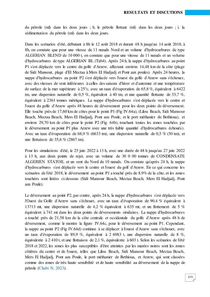 Simulation de la qualité de l’eau de la zone côtière oranaise par modélisation numérique et combinaison de données multi-sources satellitales