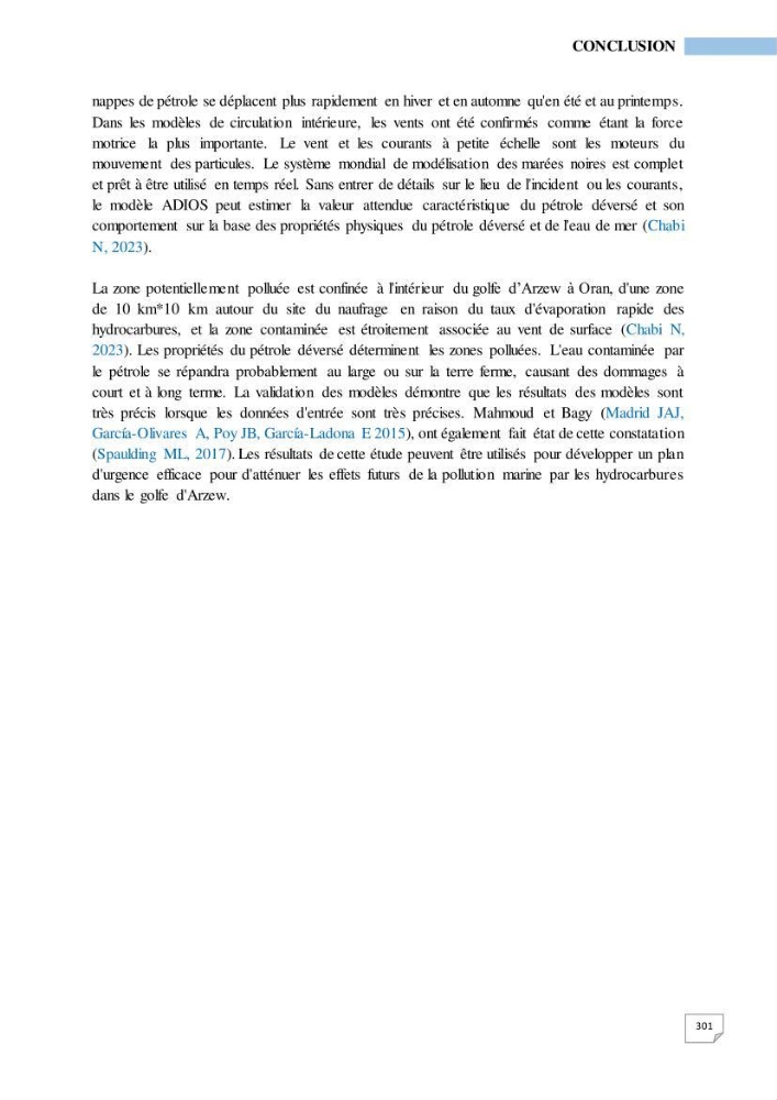 Simulation de la qualité de l’eau de la zone côtière oranaise par modélisation numérique et combinaison de données multi-sources satellitales