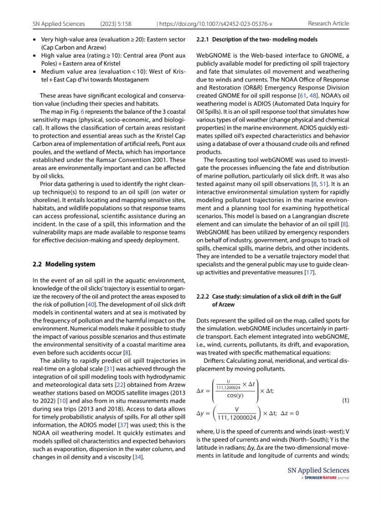 Simulation de la qualité de l’eau de la zone côtière oranaise par modélisation numérique et combinaison de données multi-sources satellitales