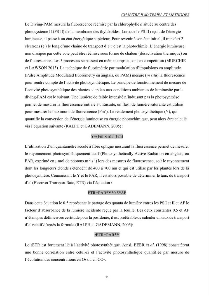 Etude échophysiologique de Posidonia oceanica (L.) Delile