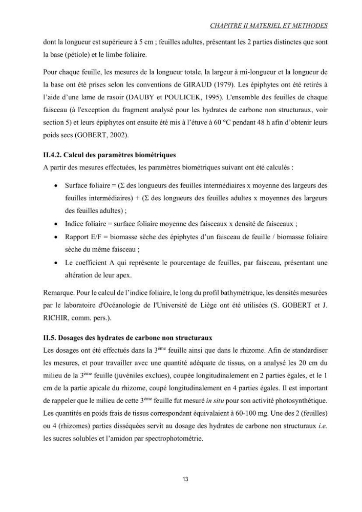 Etude échophysiologique de Posidonia oceanica (L.) Delile