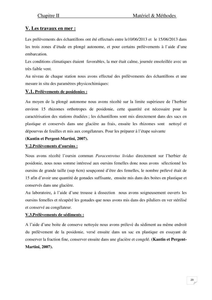 Contribution à l\'étude de l\'impact de la pollution chimique sur l\'herbier à Posidonia oceanica dans la baie d\'El Djamila